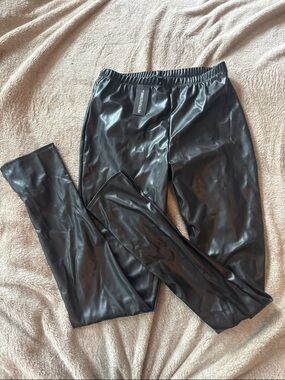 PrettyLittleThing Black Faux Leather Trousers